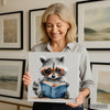 Raccoon Reading Art - View 9