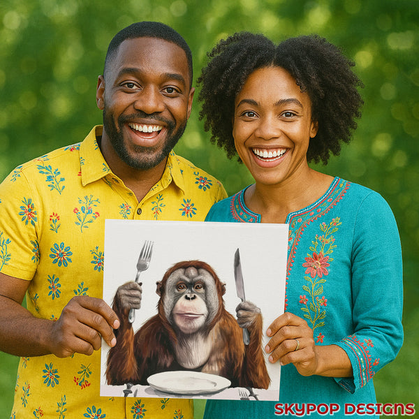 Orangutan Dinner Time Art - View 9