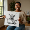 Highland Cow Bath Art - View 9