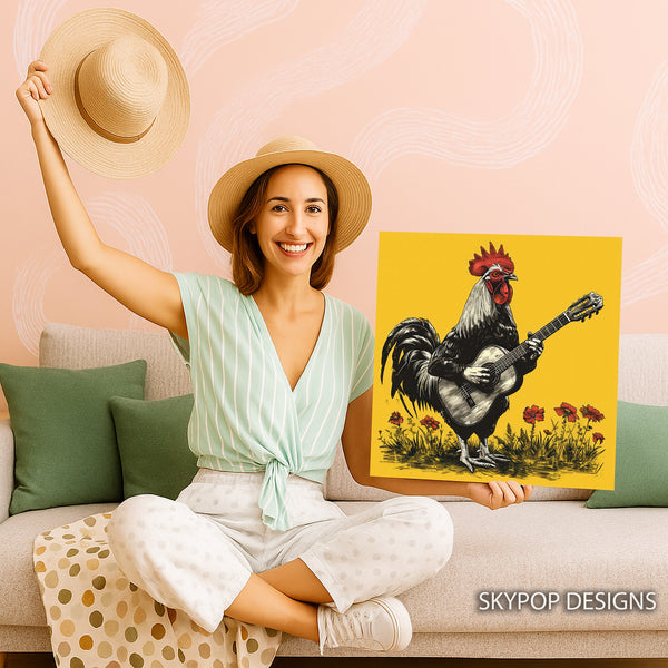 Rooster Playing Guitar Art - View 9