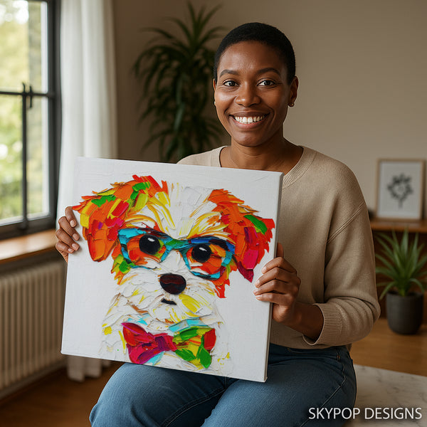 Shih Tzu With Glasses Art - View 9
