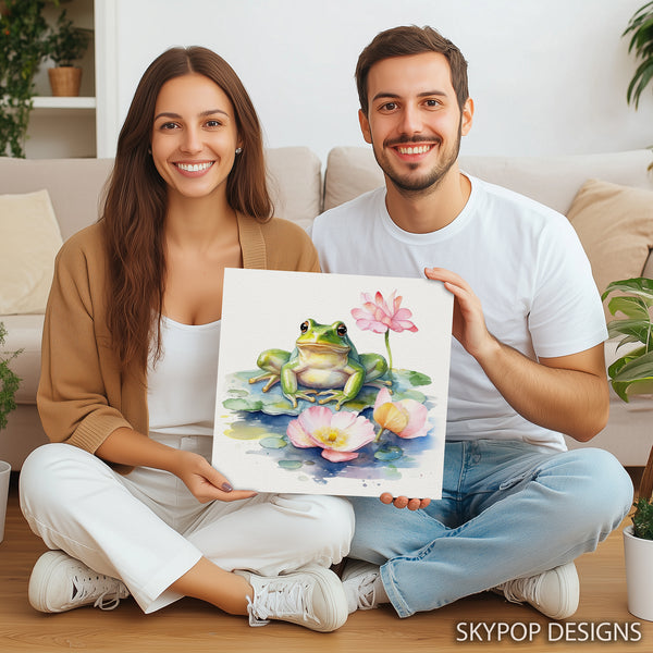 Frog Lotus Pond Art - View 9