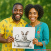Bunny Tub Time Art - View 9