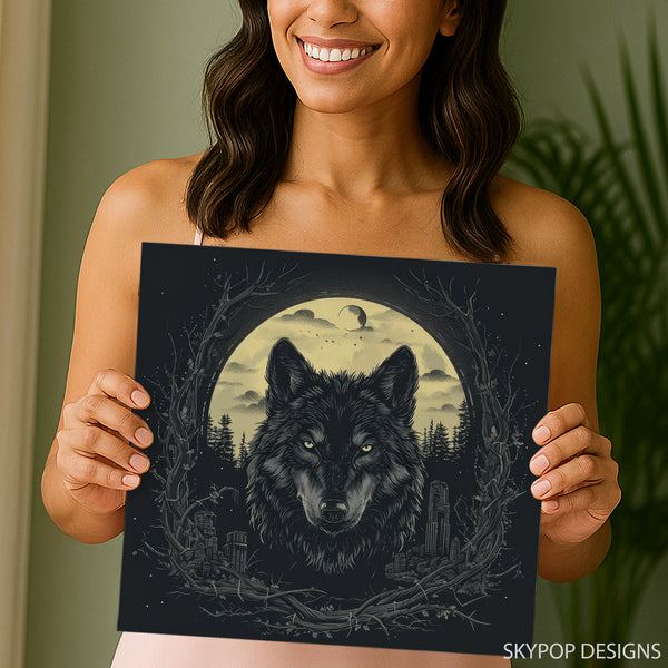 Wolf Moon Forest Art - View 9