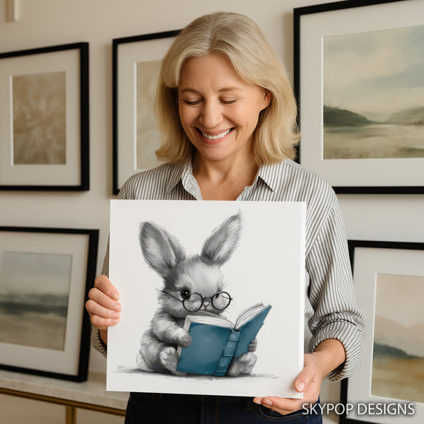 Bunny Reading Art - View 9