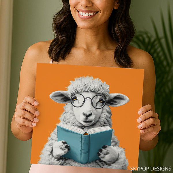 Sheep Reading Art - View 9