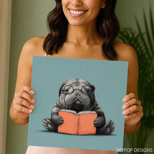 Walrus Reading Art - View 9
